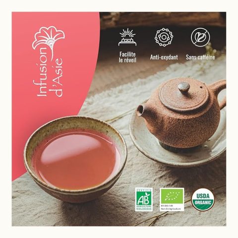 Organic hibiscus flower infusion by Infusion d’Asie