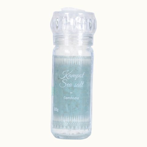 Kampot sea salt in its refillable grinder