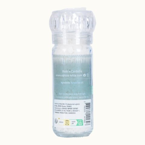 Kampot sea salt in its refillable grinder