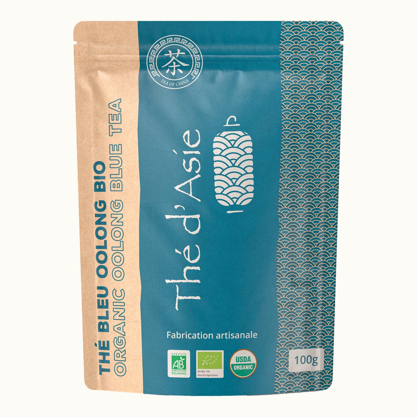 Organic blue oolong tea, 100 g kraft bag