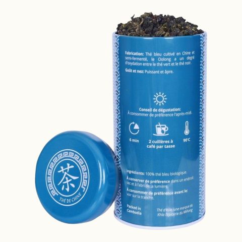 Organic blue oolong tea, 90 g tin