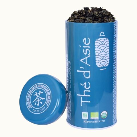 Organic blue oolong tea, 90 g tin