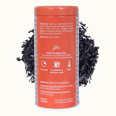 Organic chai black tea, 90 g tin