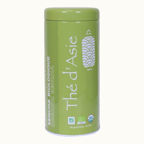 Organic sencha green tea, 90 g tin