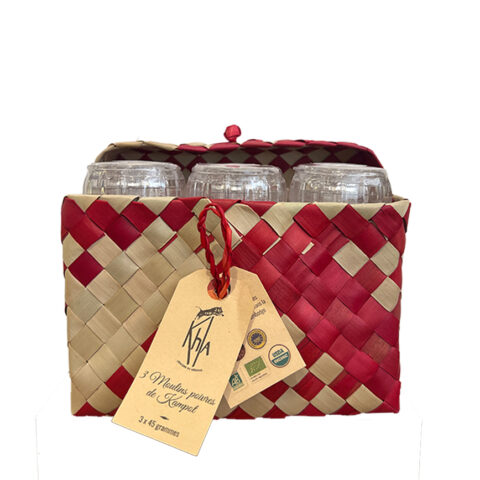 Box of 3*45g Kampot Pepper Mills